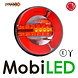 WAS Neon look dynamisch rond achterlicht 3 functies E-keur WAS Neon look dynamisch rond achterlicht 3 functies E-keur