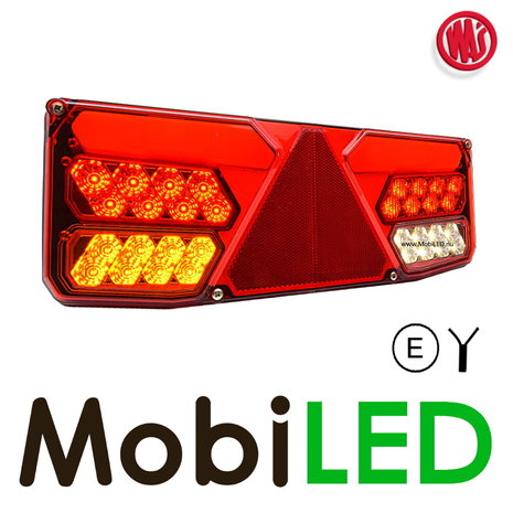 WAS WAS NEON look achterlicht driehoek 5 functies - Links - E-keur - 12/24 volt WAS WAS NEON look achterlicht driehoek 5 functies - Links - E-keur - 12/24 volt