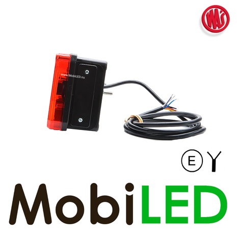 WAS WAS NEON look achterlicht driehoek 5 functies - Rechts - E-keur - 12/24 volt