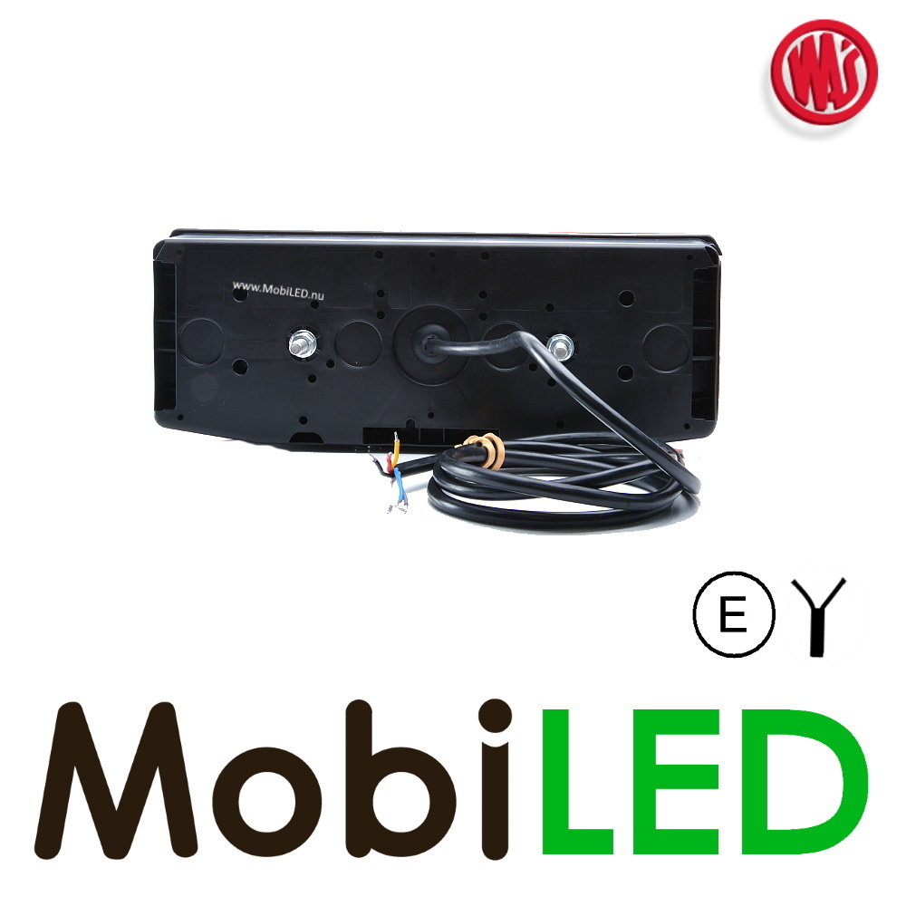 WAS WAS NEON look achterlicht driehoek 5 functies - Rechts - E-keur - 12/24 volt