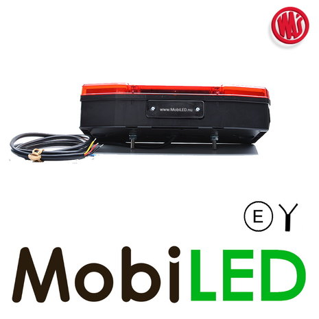WAS WAS NEON look achterlicht driehoek 5 functies - Rechts - E-keur - 12/24 volt