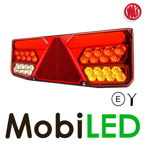 WAS WAS NEON look Feu arrière triangle 5 fonctions - Droit - E-marque - 12/24 volts