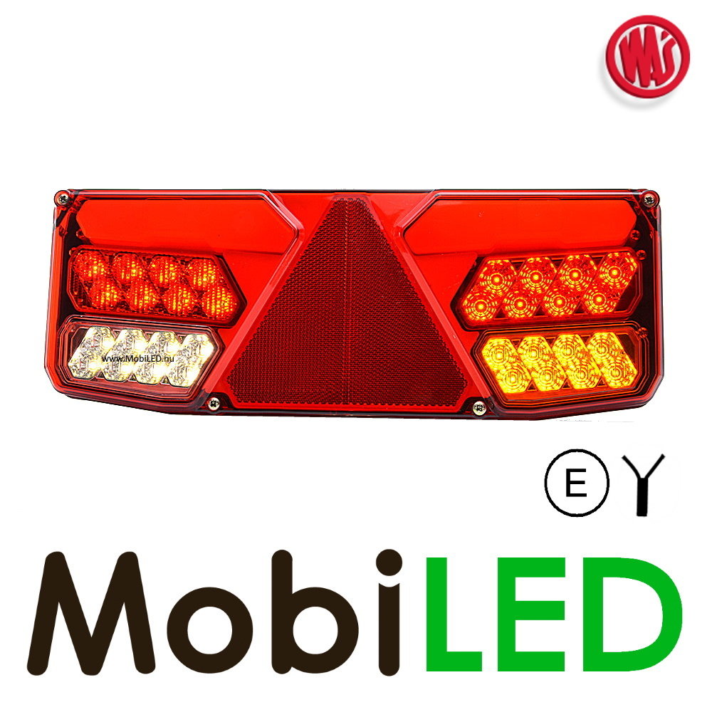 WAS WAS NEON look Feu arrière triangle 5 fonctions - Droit - E-marque - 12/24 volts