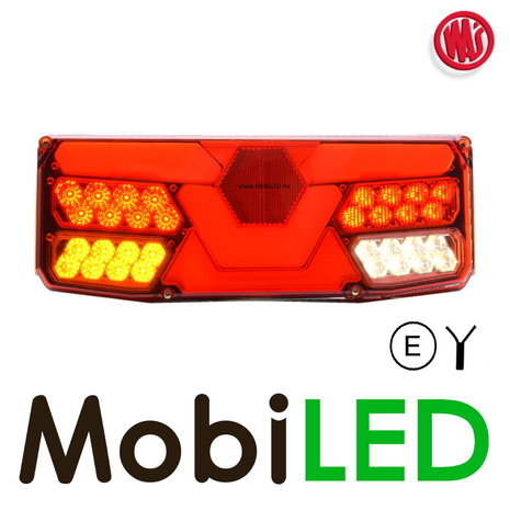 WAS WAS NEON look achterlicht hexagon 5 functies - Links - E-keur - 12/24 volt WAS WAS NEON look achterlicht hexagon 5 functies - Links - E-keur - 12/24 volt