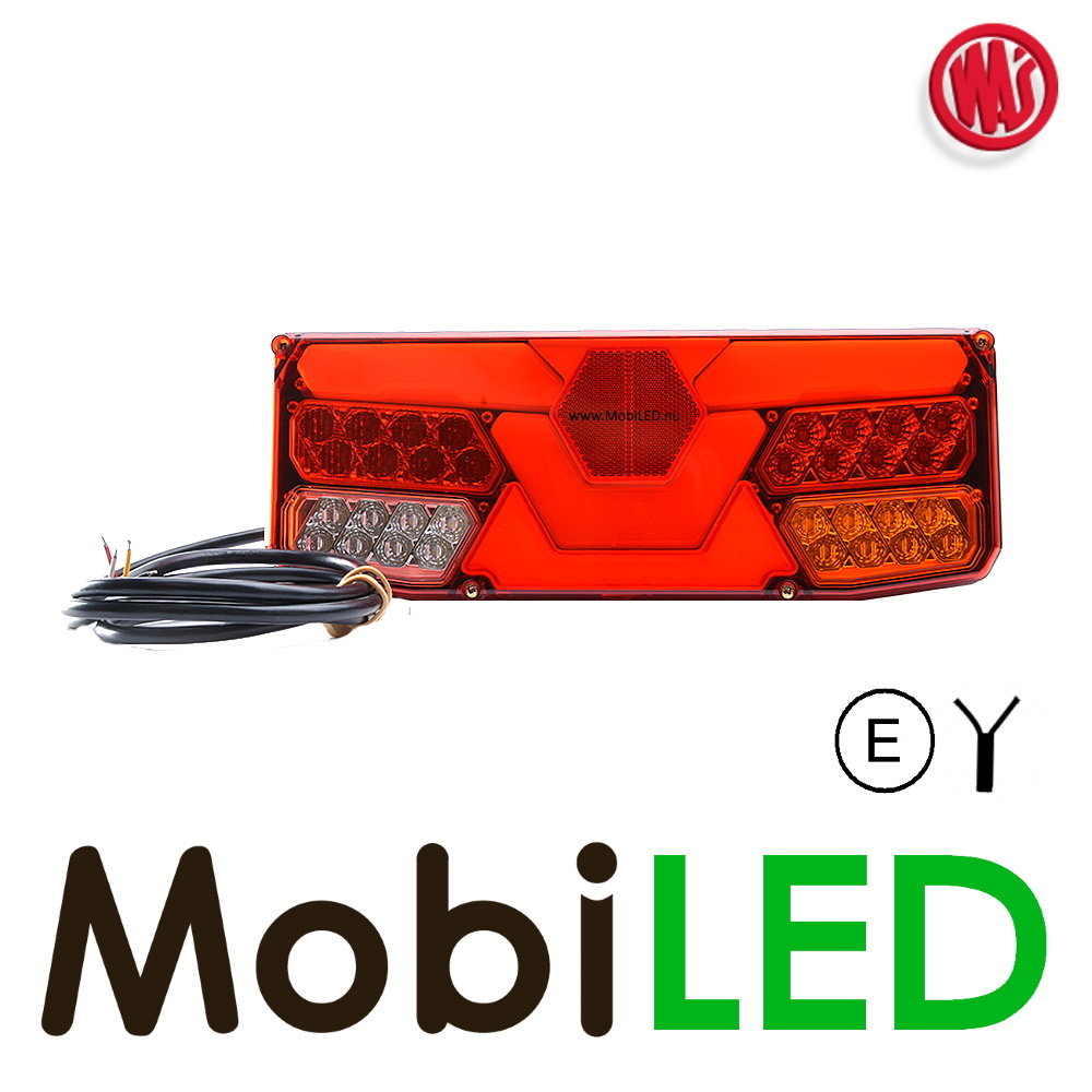 WAS WAS NEON look rear light hexagon 5 functions - Right - E-mark - 12/24 volts WAS WAS NEON look rear light hexagon 5 functions - Right - E-mark - 12/24 volts