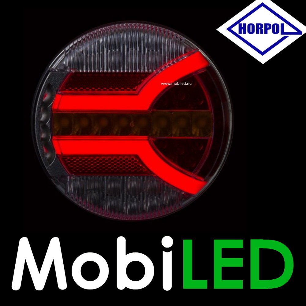 HORPOL NEON dynamic rear light round 4 functions E-mark HORPOL NEON dynamic rear light round 4 functions E-mark