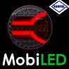HORPOL Neon look dynamisch rond achterlicht 4 functies E-keur HORPOL Neon look dynamisch rond achterlicht 4 functies E-keur