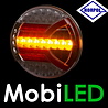 HORPOL Neon look dynamisch rond achterlicht 4 functies E-keur HORPOL Neon look dynamisch rond achterlicht 4 functies E-keur