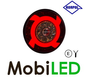 HORPOL NEON mist/achteruit achterlicht  rond 3 functies E-keur HORPOL NEON mist/achteruit achterlicht  rond 3 functies E-keur