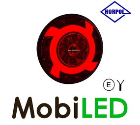 HORPOL Look NÉON Feu arrière rond 3 fonctions E-marque HORPOL Look NÉON Feu arrière rond 3 fonctions E-marque