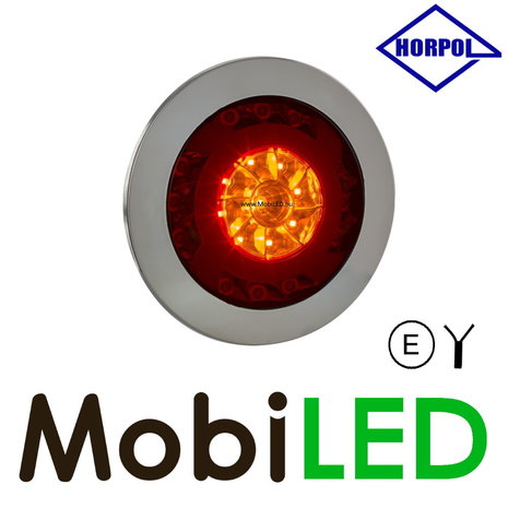 HORPOL Set 6 achterlichten 5 functies rond NEON look HORPOL Set 6 achterlichten 5 functies rond NEON look