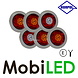 HORPOL Set 6 achterlichten 5 functies rond NEON look HORPOL Set 6 achterlichten 5 functies rond NEON look