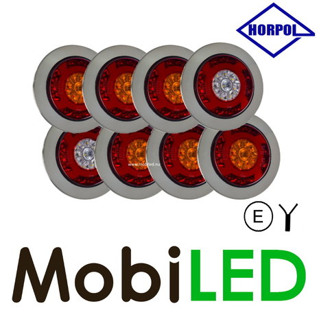 HORPOL Set 8 round neon taillights 5 functions