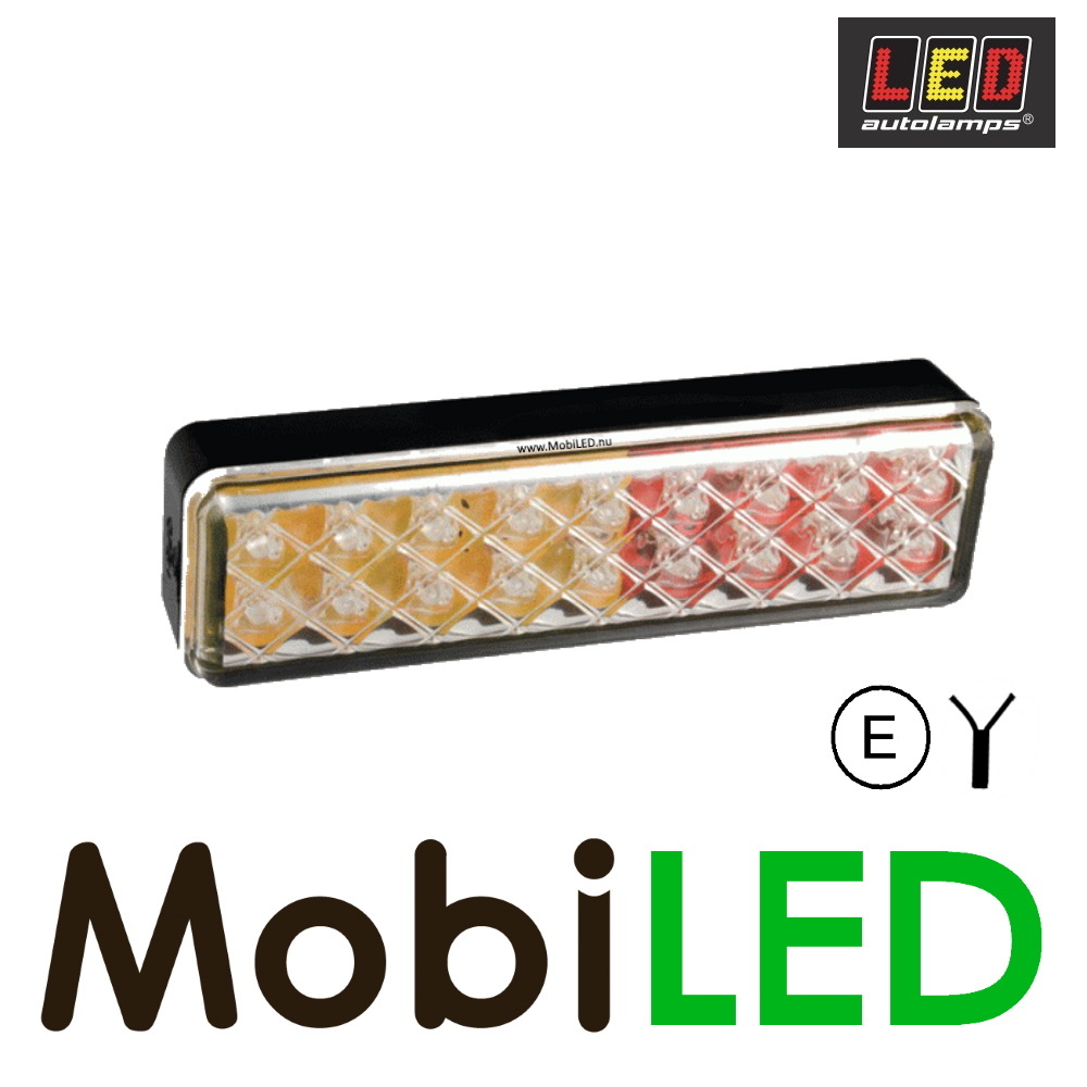 MobiLED  Feu arrière LED 3 fonctions 12-24V E-mark rouge-blanc - MobiLED