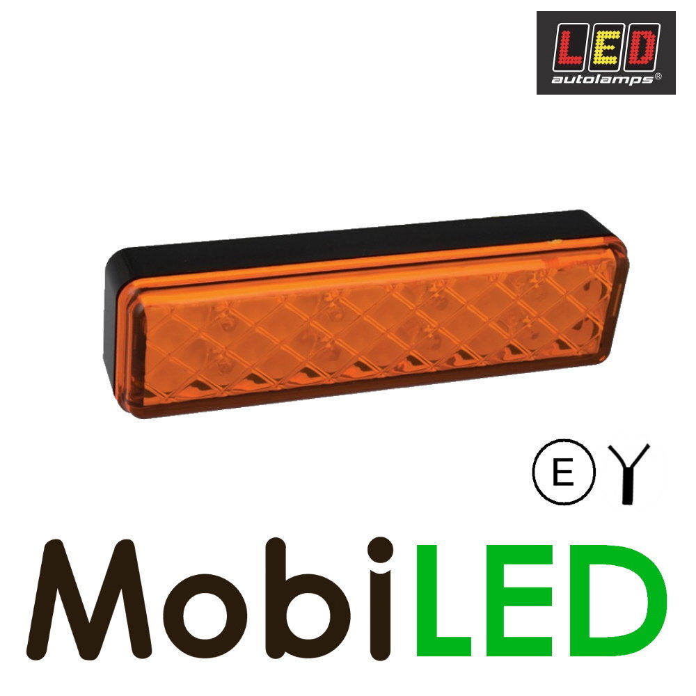 LED autolamps Richtingaanwijzer rechthoek klein 12-24 volt E-keur