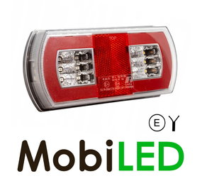 Feu arrière LED 12-24 volts 4 fonctions E-marque Gauche Feu arrière LED 12-24 volts 4 fonctions E-marque Gauche