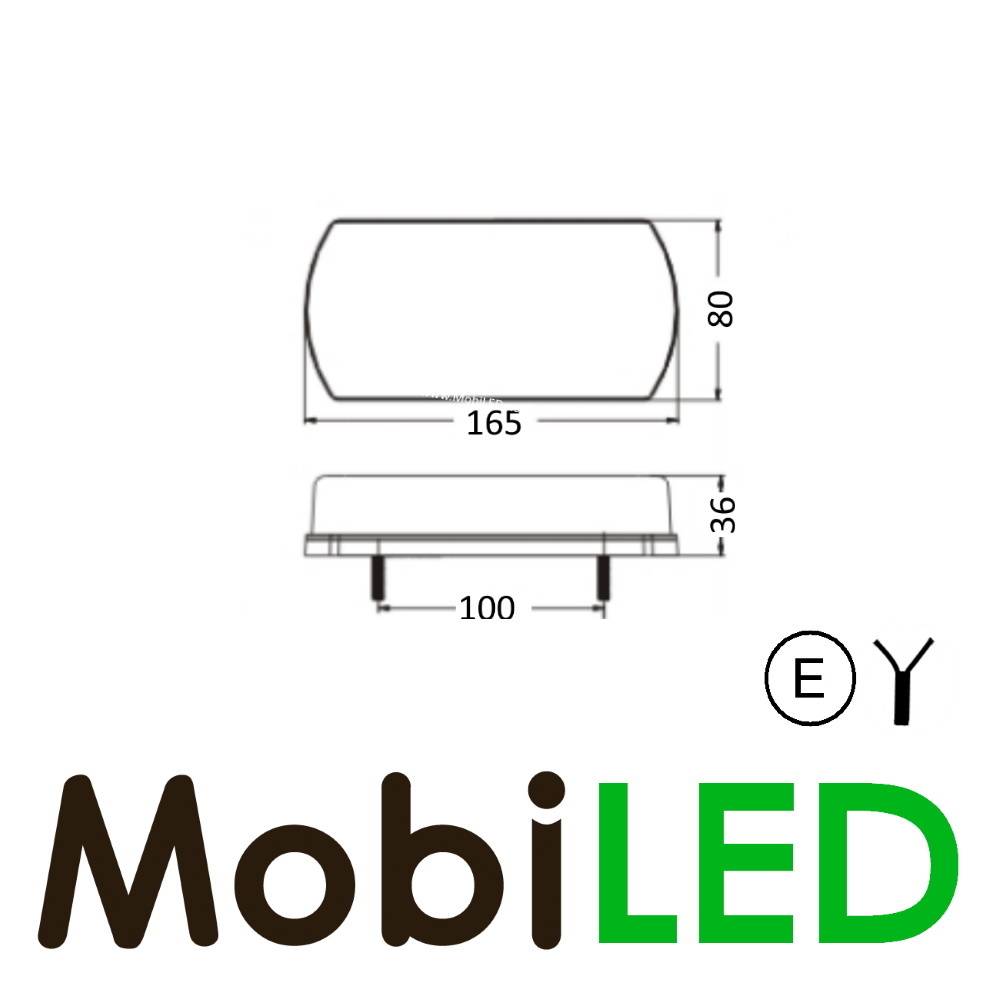Achterlicht LED 12-24v 4 functies E-keur Links model