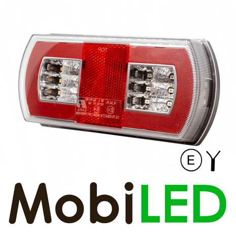 Feu arrière LED 12-24 volts 4 fonctions E-marque Modèle droit Feu arrière LED 12-24 volts 4 fonctions E-marque Modèle droit
