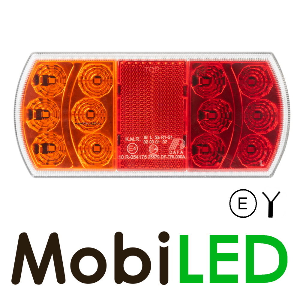 Achterlicht 15 leds 12-24 volt 4 functies Links model E-keur Achterlicht 15 leds 12-24 volt 4 functies Links model E-keur