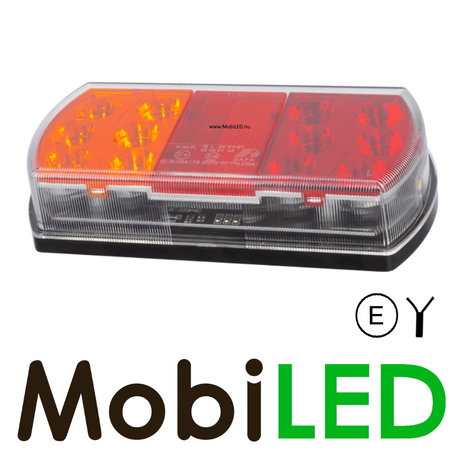 Feu arrière 15 LED 12-24V 4 fonctions E-marque Modèle Droite Feu arrière 15 LED 12-24V 4 fonctions E-marque Modèle Droite