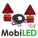 Aanhanger magneet achterlicht set 7,5m kabel 7-polige stekker Aanhanger magneet achterlicht set 7,5m kabel 7-polige stekker