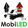 Trailer rear light set magnetic 7.5m cable 7-pin plug E-mark Trailer rear light set magnetic 7.5m cable 7-pin plug E-mark