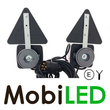 Trailer rear light set magnetic 7.5m cable 7-pin plug