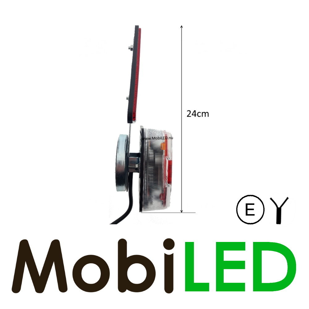 Trailer rear light set magnetic 7.5m cable 7-pin plug