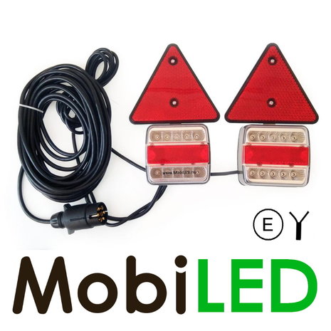 Aanhanger magneet achterlicht set 7,5 m kabel 7-polige stekker