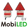Aanhanger magneet achterlicht set 7,5 m kabel 7-polige stekker E-keur