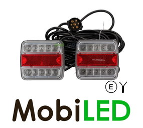 Trailer magnet rear light set compact 7,5 m cable 7-pin plug Trailer magnet rear light set compact 7,5 m cable 7-pin plug