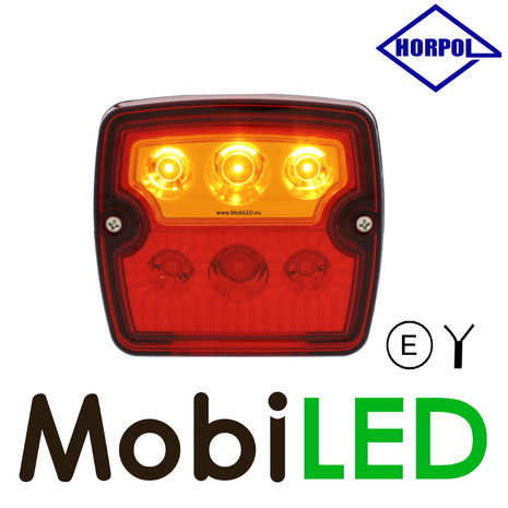 HORPOL Horpol square rear light 3 functions E-mark