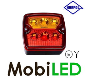 HORPOL Horpol vierkant achterlicht 3 functies E-keur HORPOL Horpol vierkant achterlicht 3 functies E-keur