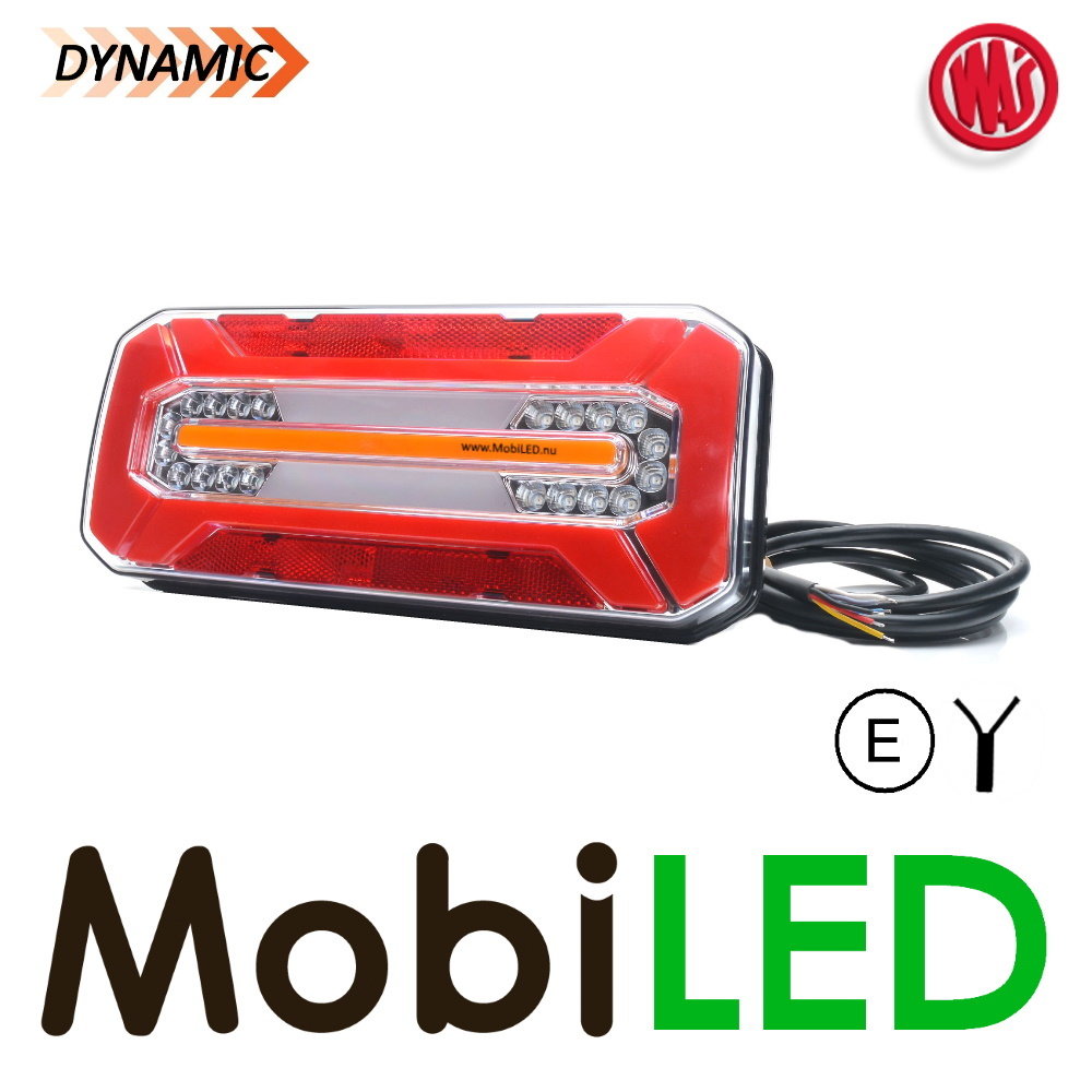 WAS WAS NEON look dynamisch aanhanger achterlicht E-keur 5 functies 12/24 volt WAS WAS NEON look dynamisch aanhanger achterlicht E-keur 5 functies 12/24 volt