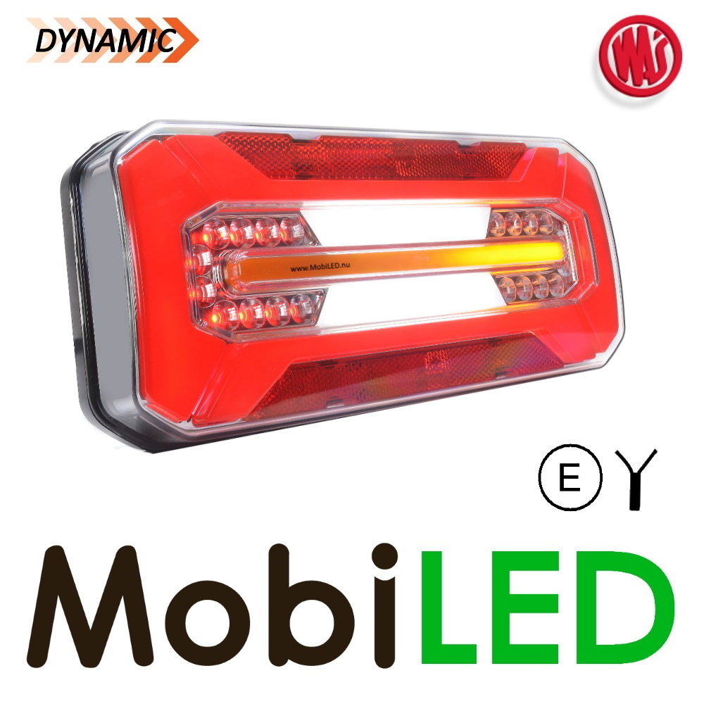 WAS Feu arrière de remorque dynamique NEON look E-marque 5 fonctions 12/24 volts