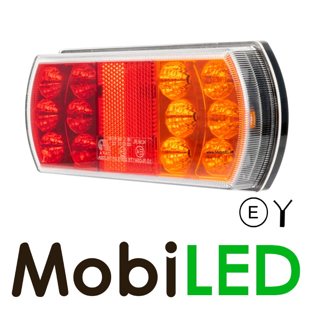 Achterlicht 15 leds 12-24 V 4 functies E-keur Rechts model