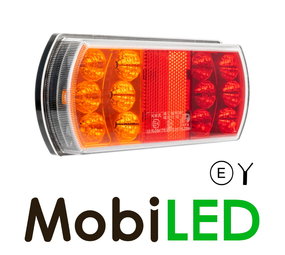 Achterlicht 15 leds 12-24 volt 4 functies E-keur Links Achterlicht 15 leds 12-24 volt 4 functies E-keur Links