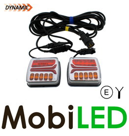 Set dynamic rear lights with cables magnet