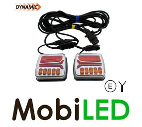 Set dynamische achterlichten met bekabeling magneet Set dynamische achterlichten met bekabeling magneet