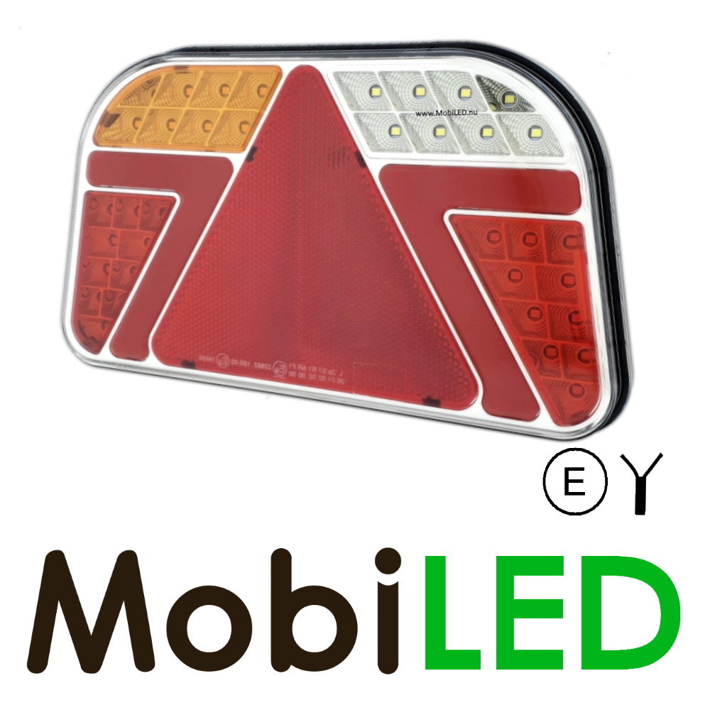 Feu arrière pour remorque LED look "néon" E-marque 5 fonctions Droit