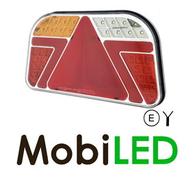 Achterlicht aanhanger LED 5 functies en reflector rechts NEON look