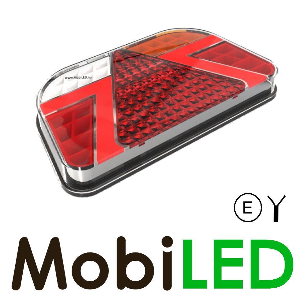 Feu arrière pour remorque LED look "néon" E-marque 5 fonctions Gauche