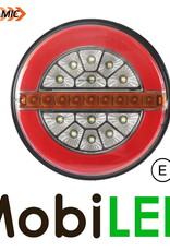 M-LED Dynamisch rond achteruitrijlamp rechts 3 functies E-keur
