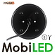 Dynamic round rear light Hamburger neon look left cable 2m Dynamic round rear light Hamburger neon look left cable 2m