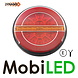 Dynamic rond achterlicht Hamburger neon look rechts kabel 2m Dynamic rond achterlicht Hamburger neon look rechts kabel 2m