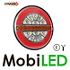 Dynamisch ronde achteruitrijlamp links 3 functies E-keur Dynamisch ronde achteruitrijlamp links 3 functies E-keur