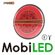Dynamic rond achterlicht Hamburger neon look rechts kabel 2m Dynamic rond achterlicht Hamburger neon look rechts kabel 2m