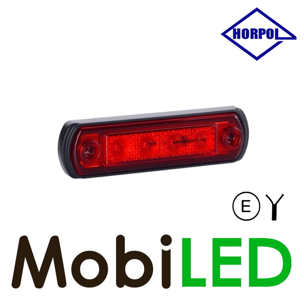 HORPOL Contourverlichting Rood ronde montage 12-24 volt E-keur