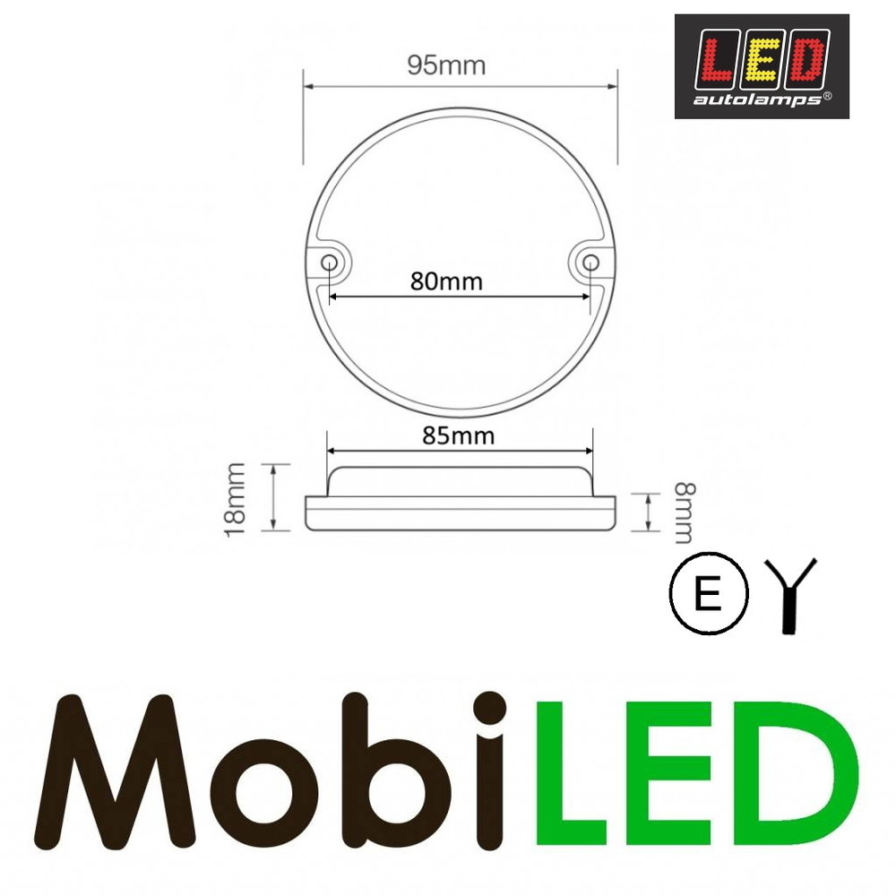 LED autolamps Turn signal round 12 - 24 volts E-mark