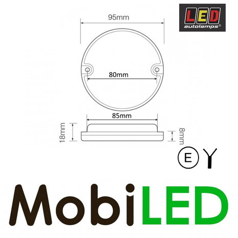 LED autolamps Clignotant rond 12 - 24 volts E-marque LED autolamps Clignotant rond 12 - 24 volts E-marque